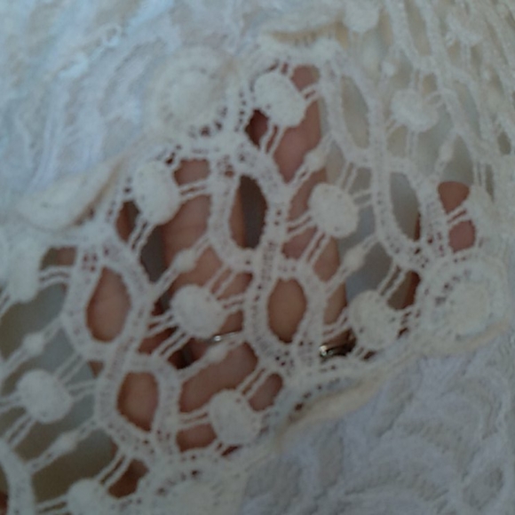 You are not alone white lace dress sz M - Picture 6 of 12